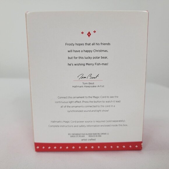 Hallmark Ornament Frosty Friends A Fish For Christmas MAGIC light & sound 2015 - Picture 4 of 5